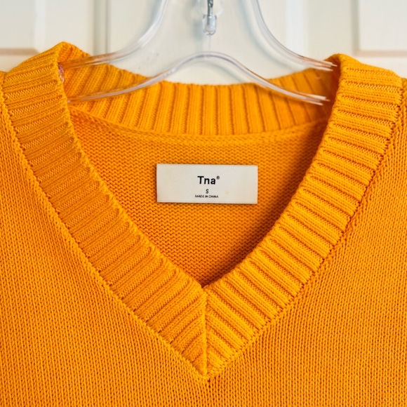 sold TNA Aritzia Orange Marcy Sweater Vest Small - Picture 5 of 11